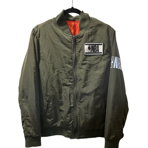 NBA Other - NBA Official Bomber Jacket Green With Orange Inside Brand New $150 Retail Size M